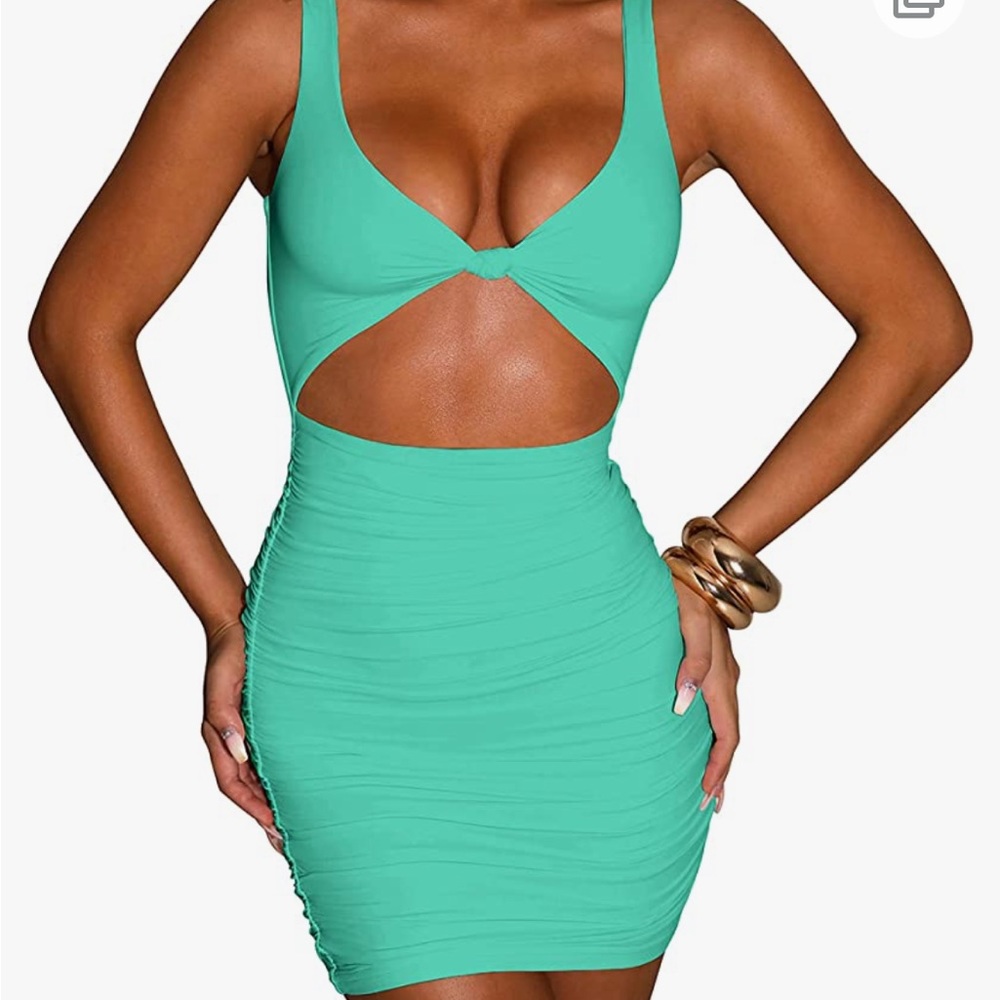 Amazon- blue bodycon (Medium)- new